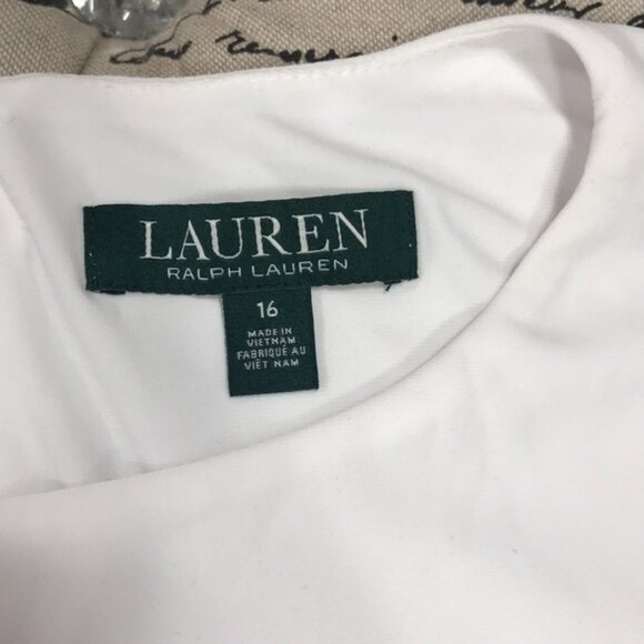 Lauren Ralph Lauren Paneled Jersey Fit-&-Flare Dress - Picture 10 of 11